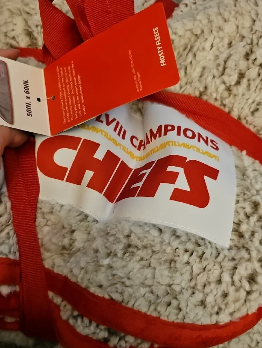 J2🔹️❤️ Sherpa Throw Blanket - NFL KC CHEIFS
